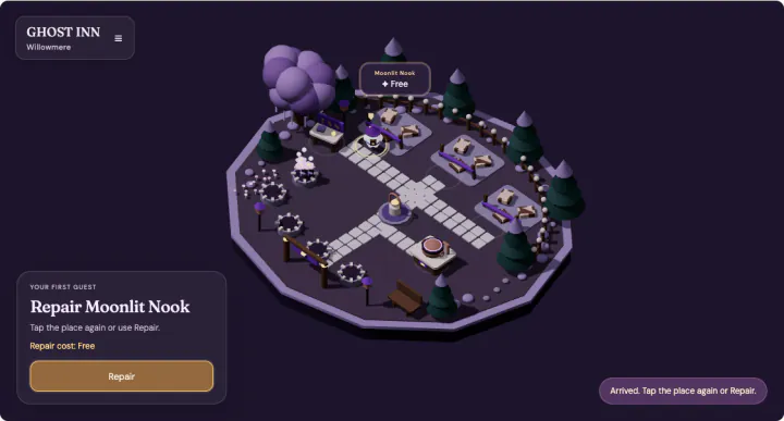 Ghost Inn — The Lantern Road — actual game screen