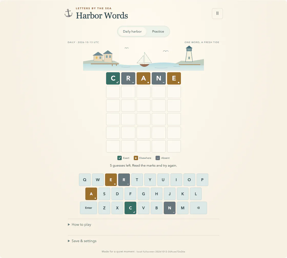 Harbor Words gameplay preview