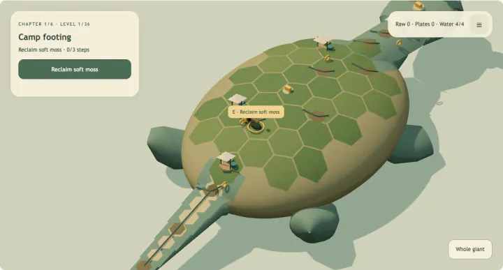 Mossback Awakening — actual game screen