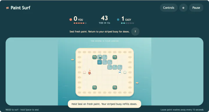 Paint Surf — actual game screen